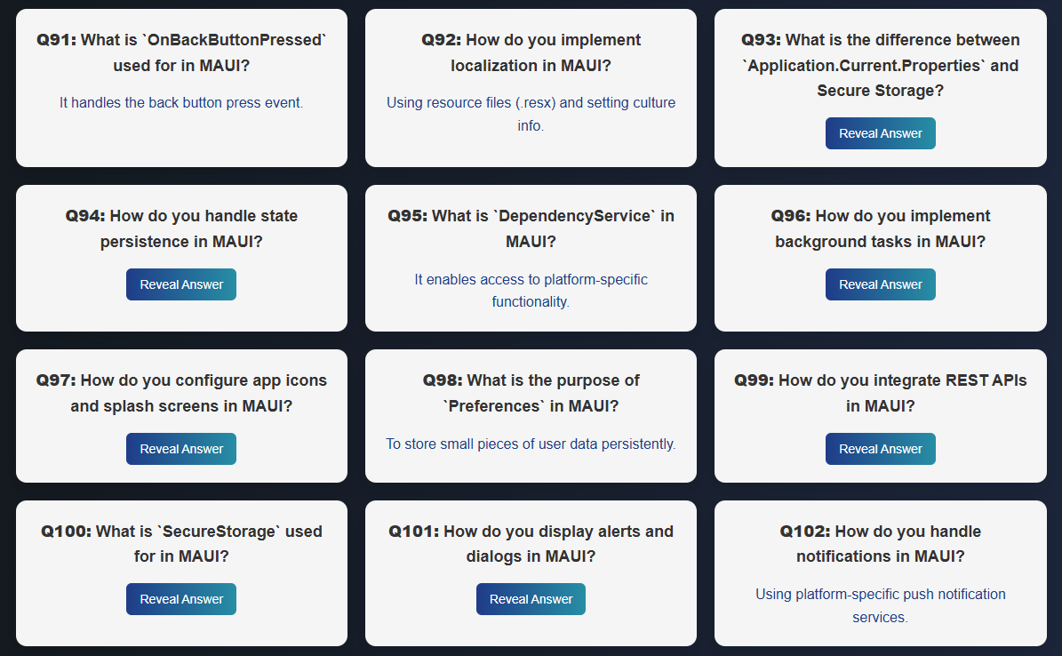 Boost Your .Net MAUI Knowledge with 100+ Short Q&A for Interviews